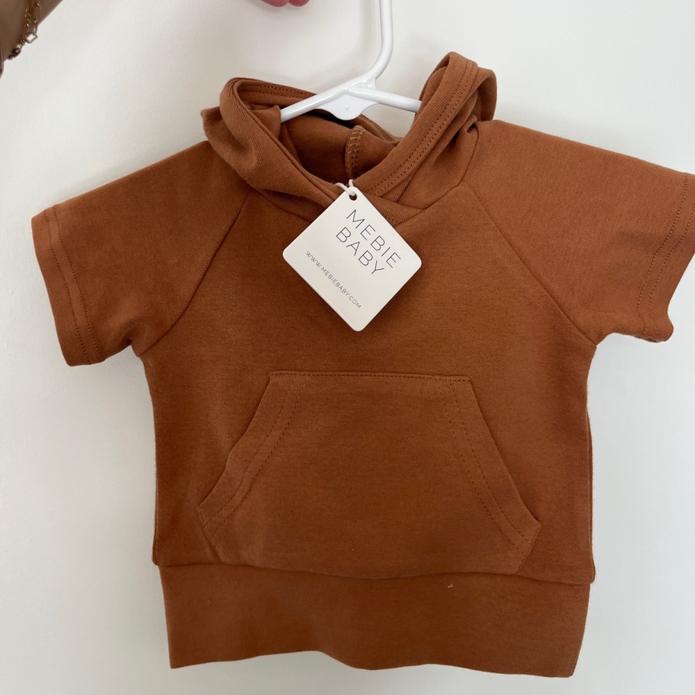 Mebie Baby Short Sleeve Hoodie 0-3Mo